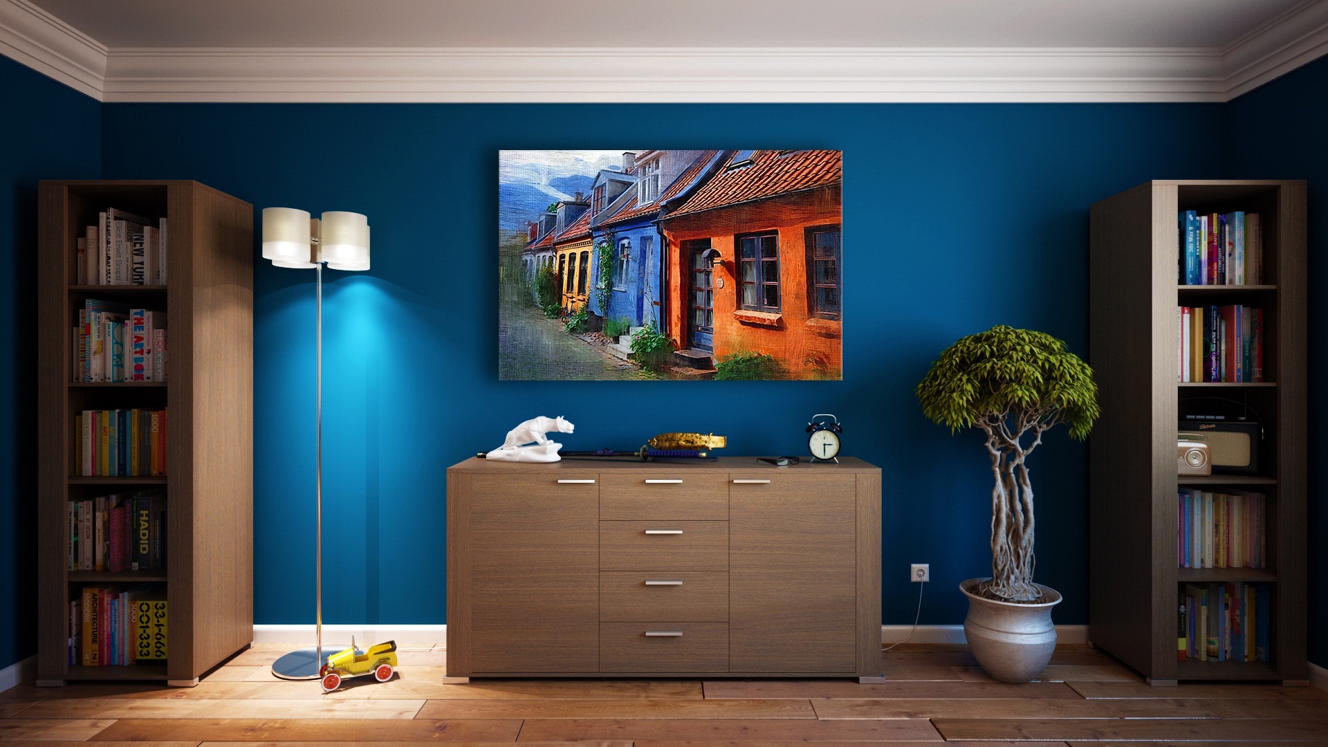 livingroom_with_blue_painted_walls